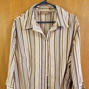 Womens Striped Blouse - XXL - Stretch